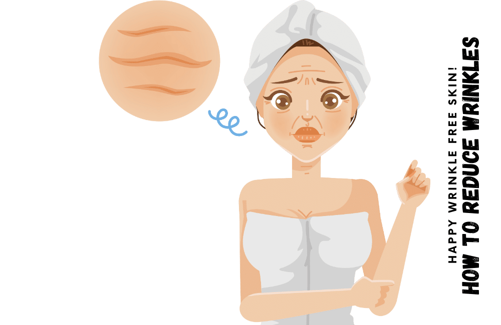 n illustration of girl is thinking How to Reduce Wrinkles