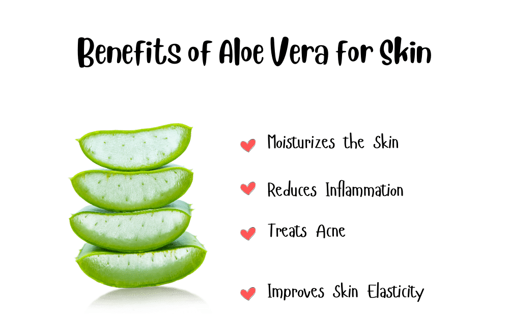an illustration of a benefits of a aloe vera skin.