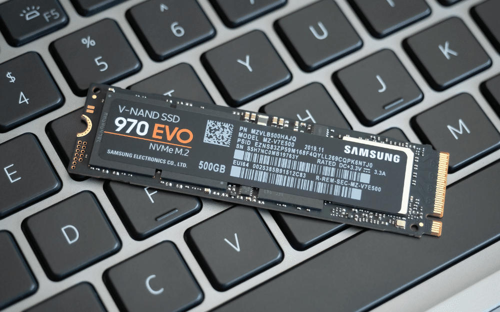 an illustration of a NVMe SSD storage.