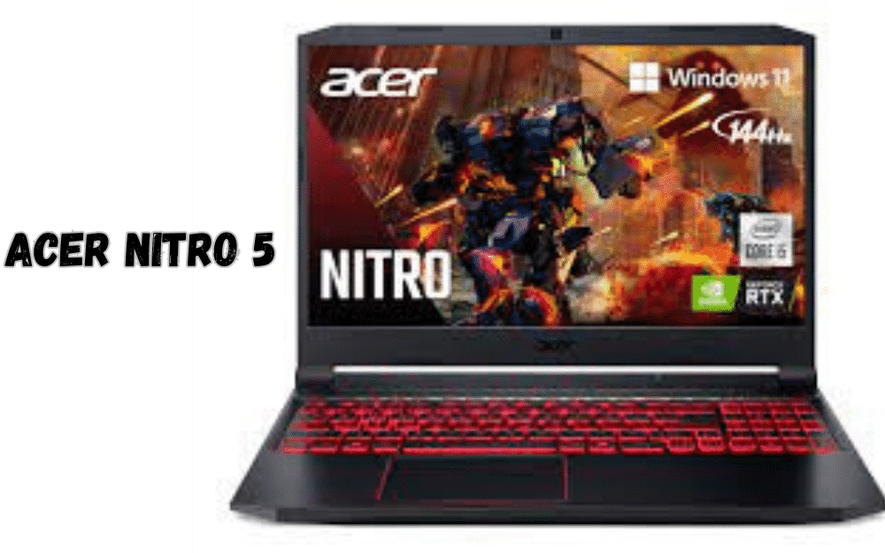 an illustration of a Acer Nitro 5 gaming 3 the best laptop under 800$ to run GTA 5.