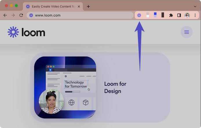 Screenshot image shows the "Loom" Chrome extension 